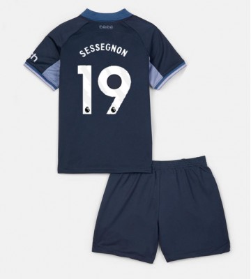 Tottenham Hotspur Ryan Sessegnon #19 Bortaställ Barn 2023-24 Kortärmad (+ Korta byxor)